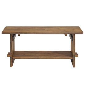 Alaterre Furniture Bethel 40" Entryway Bench with Storage Shelf