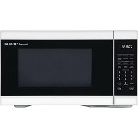 Almo 1.1 Cubic Foot White Countertop Microwave Oven