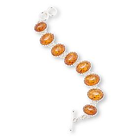 Amber Extraordinaire Oval Amber Bracelet with Toggle Clasp