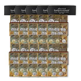America's 250th Anniversary Dual Date Quarters - (10) 5-Coin Sets AS