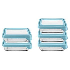 Anchor Hocking True Seal 10pc Rectangle Glass Storage Set 