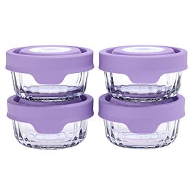 Anchor Hocking TrueSeal Sculpted 8-piece Minis Glass Food Storage Set