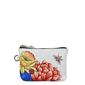 Anna by Anuschka Hand Painted Leather Coin Pouch