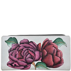 Anna by Anuschka Hand Painted Leather Two Fold Clutch