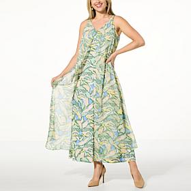 Antthony Originals Chiffon Overlay Embellished Dress