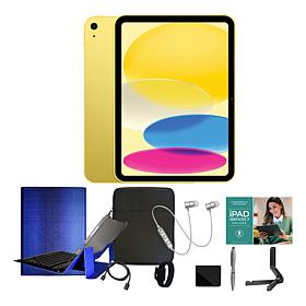 Apple 11 iPad 11th Gen 256GB w/Keyboard, Case & Starter Bundle- Yellow