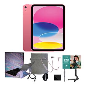 Apple 11 iPad 11th Gen 256GB w/Keyboard, Case & Starter Bundle - Pink