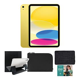 Apple 11 iPad 128GB w/Keyboard, Case, Sleeve and Accessories - Yellow
