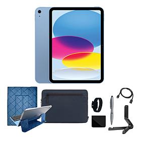 Apple iPad 11" 11th Gen Blue 128GB Wi-Fi Bundle w/Case & Voucher