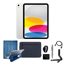 Apple iPad 11" 11th Gen Silver 128GB Wi-Fi Bundle w/Case & Voucher