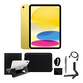 Apple iPad 11" 11th Gen Yellow 128GB Wi-Fi Bundle w/Case & Voucher