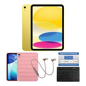 Apple iPad 11" 128GB Tablet w/ Puffer Case & Keyboard