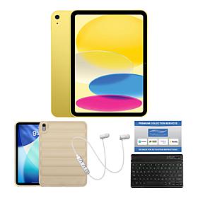 Apple iPad 11" 128GB Tablet w/ Puffer Case & Keyboard