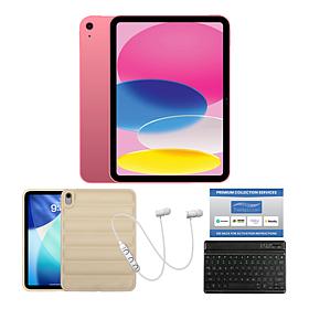 Apple iPad 11" 256GB Tablet w/ Puffer Case & Keyboard