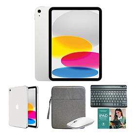 Apple iPad 11" Silver 512GB Tablet with Ombre Case & Keyboard