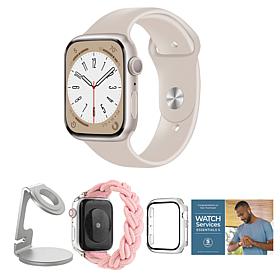 Apple Watch SE with Nylon Braided Band & Charging Stand