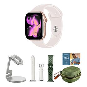 Apple Watch Series 11 Rose Gold 42mm with 2 Bands & Accessories S/M