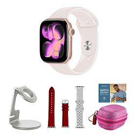 Apple Watch Series 11 Rose Gold 42mm with 2 Bands & Accessories S/M