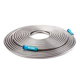 Aqua Joe® Heavy-Duty 100' Stainless Steel Garden Hose