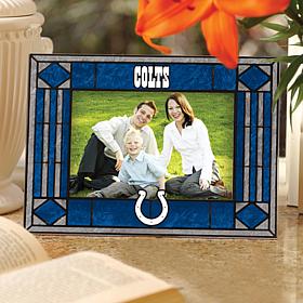 Art Glass Horizontal Photo Frame - Indianapolis Colts