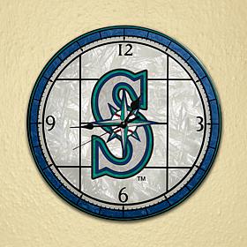Art Glass Wall Clock - Seattle Mariners