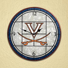 Art Glass Wall Clock - University of Virginia
