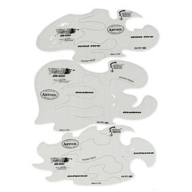 Artool True Fire Mini Series Airbrush Template 3-pack with DVD