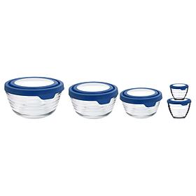 "As Is" Anchor Hocking Fire-King 10pc Glass Prep Bowls with TrueSea...