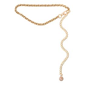 "As Is" Anne Klein Faux Leather Interlaced Chain Belt