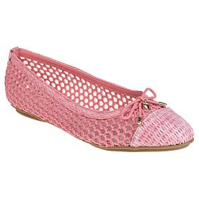 "As Is" Anne Klein Lulu-M Raffia Slip-On Ballet Flat