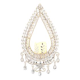 "As Is" august & leo 20" Tear Drop Wall Sconce with Flameless Candle