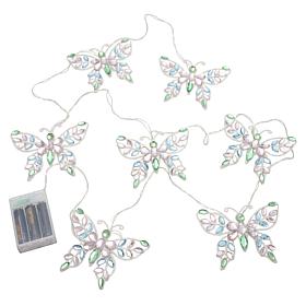 "As Is" august & leo 6' Acrylic Jewel Butterfly Light Strand with T...
