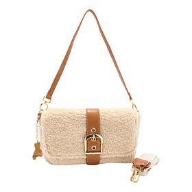 "As Is" Bearpaw Sherpa Flap Crossbody Bag