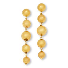"As Is" Bellezza Bronze Chain-Link Ball Drop Earrings