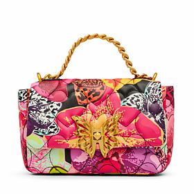 "As Is" Betsey Johnson Quilted Flap Crossbody Bag with Handle
