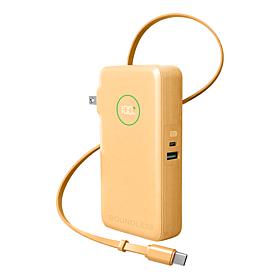 "As Is" Boundless 10,000 mAh Power Bank w/AC Plug & Retractable Typ...