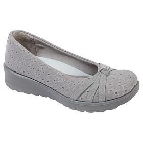 "As Is" Bzees Gem2 Washable Eyelet Casual Flat