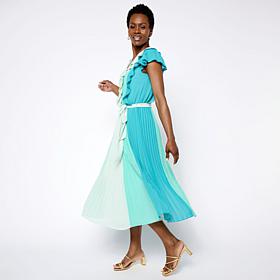 "As Is" C Wonder by Christian Siriano Pleated Ruffle Dress