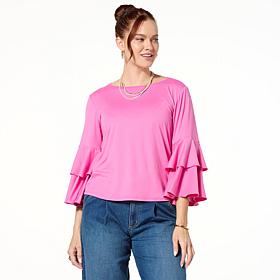 "As Is" C Wonder Flounce Sleeve Top