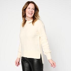 "As Is" C Wonder Fuzzy Knit Balloon-Sleeve Sweater