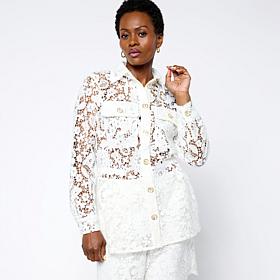 "As Is" C Wonder Lace Safari Jacket