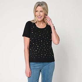 "As Is" C Wonder Piette Detail Knit Top