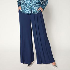 "As Is" C Wonder Pleated Crepe Wide Leg Trouser Pant