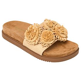 "As Is" Charles by Charles David Palms Pompom Slide Sandal