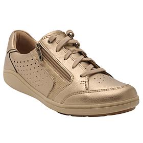 "As Is" Clarks Bryianne Dazz Leather Lace-Up Sneakers
