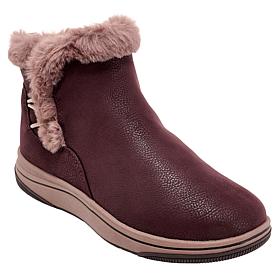 "As Is" Clarks Cloudsteppers Breeze Faux Fur Ankle Bootie
