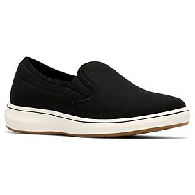 "As Is" Clarks Cloudsteppers BreezeSky Zoe Casual Canvas Slip-On Shoe