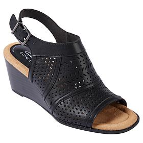 "As Is" Clarks Collection Emmalae Hope Leather Wedge Sandal