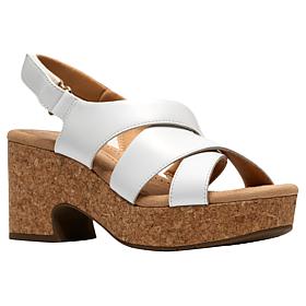 "As Is" Clarks Collection Nerisa Grace Modern Casual Wedge Sandal