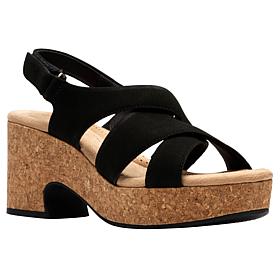 "As Is" Clarks Collection Nerisa Grace Modern Casual Wedge Sandal